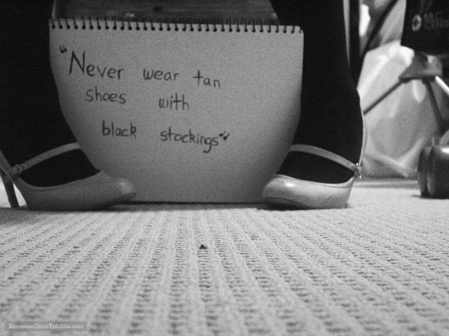 Never Wear Tan Shoes With Black Stockings
